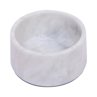 White Marble Pet Bowl