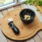 Marble Mortar and Pestle Set (4 inches) Black Zebra