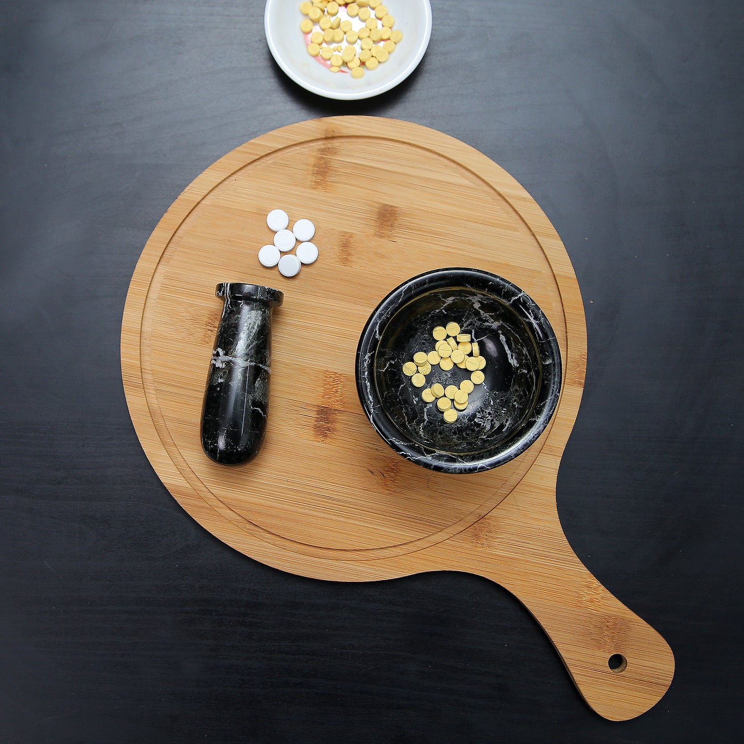 Exquisite Marble Mortar and Pestle Set (4 inches) - Your Ultimate Kitchen Essential for Grinding Spices, Making Guacamole, Salsa, Pesto, and Crushing Pills
