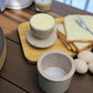 Marble Butter Crock With Lid Perfect Butter Keeper Crock- Beige