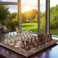 Marble Hives Luxury Handmade Marble Chess Set -Marina and Verona -10 Inch