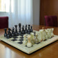 Marble Hives Luxury Handmade Marble Chess Set -Onyx and Black -10 Inch
