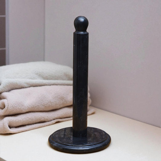 Marble Paper Towel Holder - Black