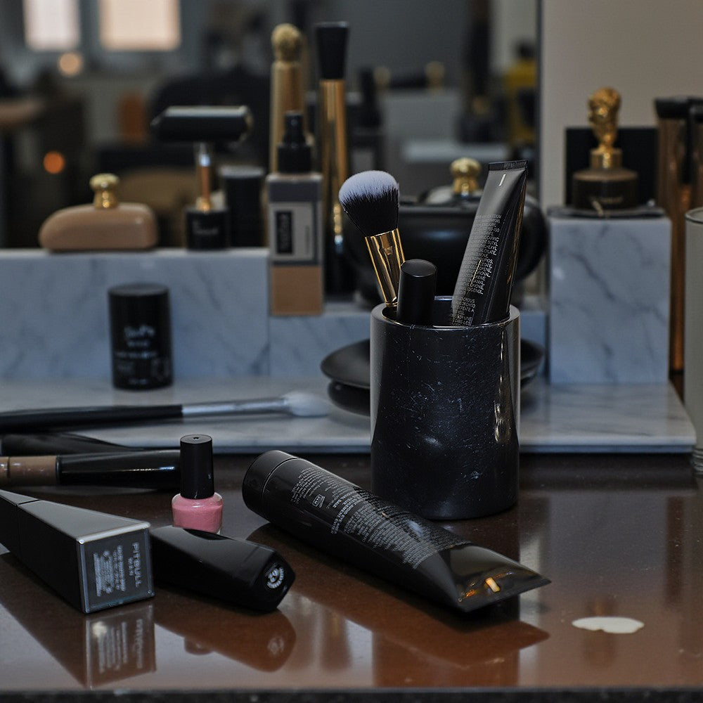 Marble Stationary Holder Black