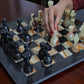 Marble Hives Luxury Handmade Marble Chess Set –Green & Black