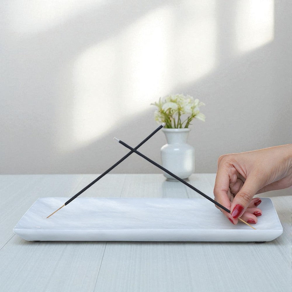 Marble Incense Holder White