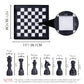 Marble 15 Inch Black and White Chess Set