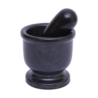 mortar and pestle black marble