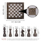 Oceanic Grey & White 15 inch marble chess
