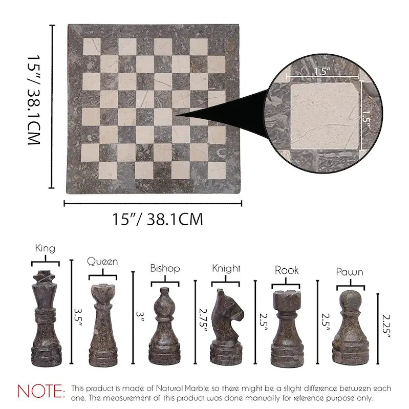 Oceanic &amp; Verona Handmade Marble Chess Set