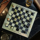  Onyx and Black Marble Chess Set