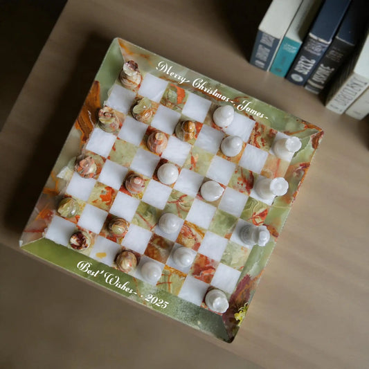 personalized marble chess set