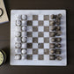 Marble Hives Luxury Handmade Marble Chess Set -Grey and White -10 Inch