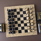 Marble Hives Luxury Handmade Marble Chess Set -Coral and Black -10 Inch