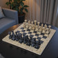 Marble Hives Luxury Handmade Marble Chess Set -Coral and Black -10 Inch