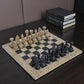 Marble Hives Luxury Handmade Marble Chess Set -Coral and Black -10 Inch