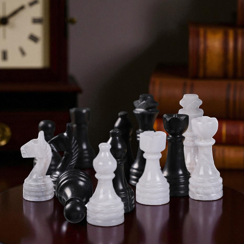 Black and White Chess Figures