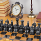 Marble Hives Luxury Handmade Marble Chess Set – Black and Golden