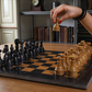 Marble Hives Luxury Handmade Marble Chess Set – Black and Golden