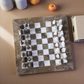 Marble Hives Luxury Handmade Marble Chess Set – White & Oceanic 12 x 12 inches