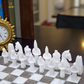 Marble Hives Luxury Handmade Marble Chess Set – White & Oceanic 12 x 12 inches