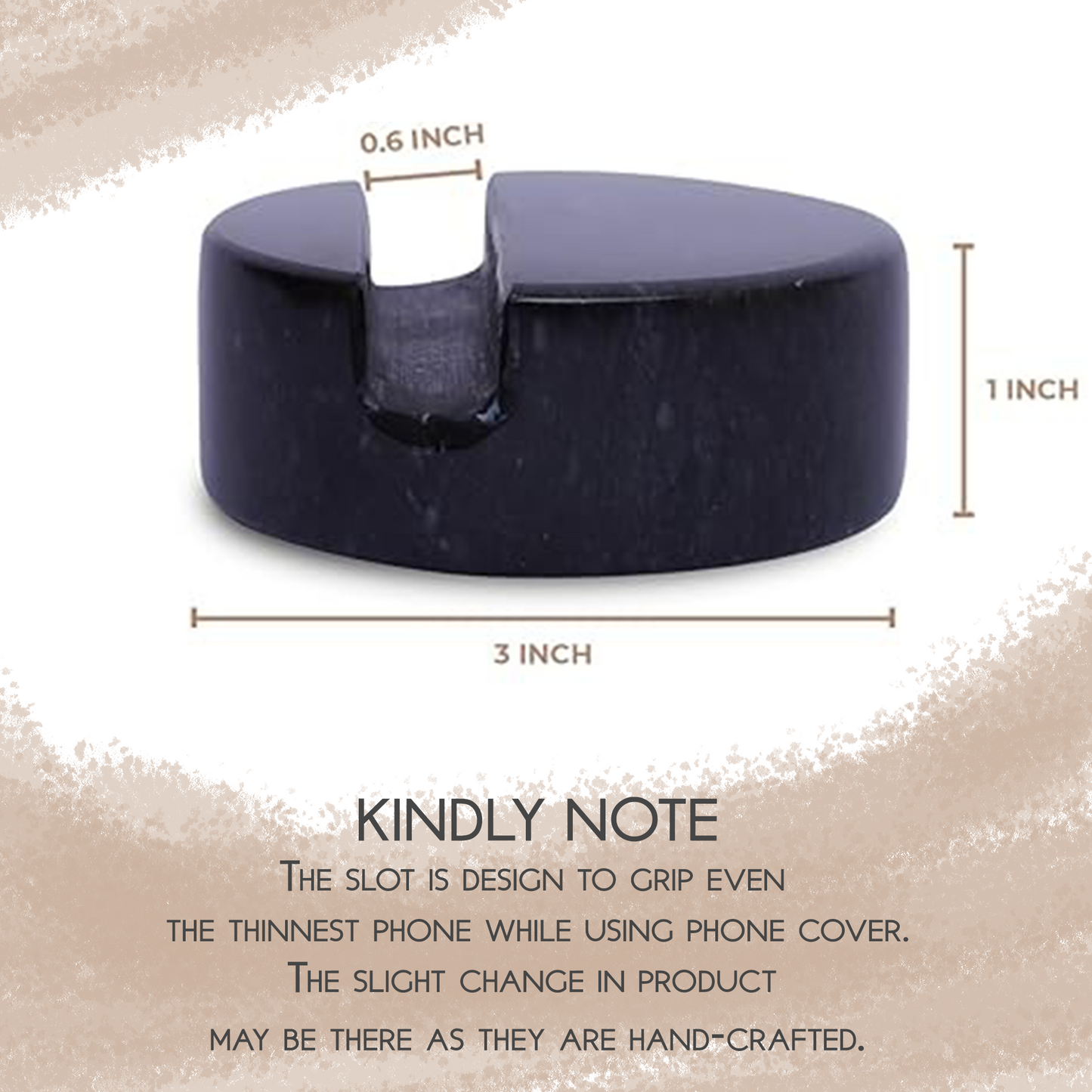 Marble Mobile Holder - Black