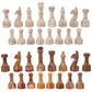 Marble Hives Luxury Handmade Marble Chess Set – Brown and Coral