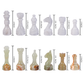 White & Onyx Green Chess Figures