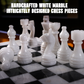 Marble Hives Luxury Handmade Marble Chess Set – Black and White
