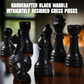 Marble Hives Luxury Handmade Marble Chess Set – Black and White