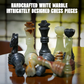 Marble Hives Luxury Handmade Marble Chess Set -Onyx and Black -10 Inch