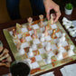 Marble Hives Luxury Handmade Marble Chess Set -Green and White -10 Inch