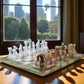 Marble Hives Luxury Handmade Marble Chess Set – Green & White