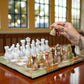 Marble Hives Luxury Handmade Marble Chess Set -Green and White -10 Inch