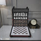 12 Inch White & Oceanic Grey Marble Chess Set