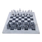 White and Black Matt Marble Statue Ancient Egyptian Chess Set