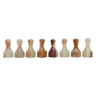 chess pieces fancy green onyx