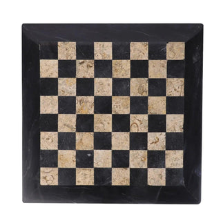  Black and Fossil Coral Fancy Chess Set for sale
