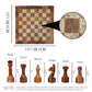 15 Inch Red and coral Marble Chess Set