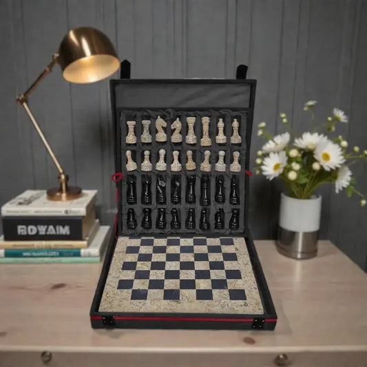 coral black chess storage box