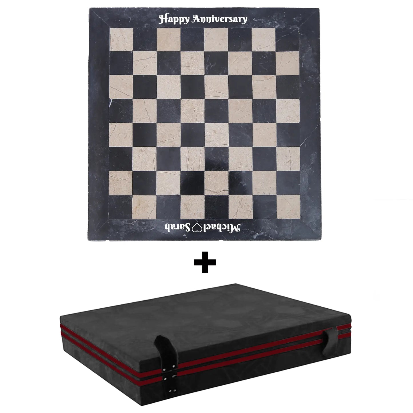 engraved black chess 