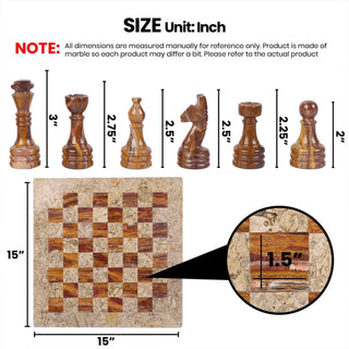 15 inch marble chess