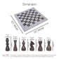 12 Inch White & Oceanic Grey Marble Chess Set