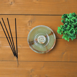 Onyx Green incense bowl holder