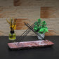 Red Marble Incense Holder