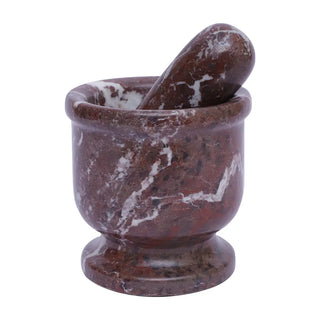 Ziarat Marble Red Mortar And Pestle