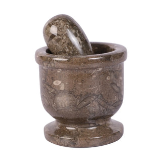 Marble Oceanic Grey Mortar And Pestle