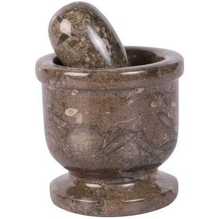 Oceanic Grey Marble  Mortar And Pestle