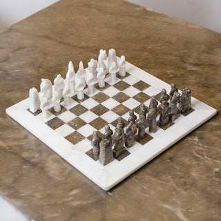 white chess board