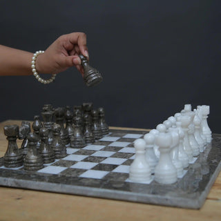 Oceanic & White Marble Chess Set